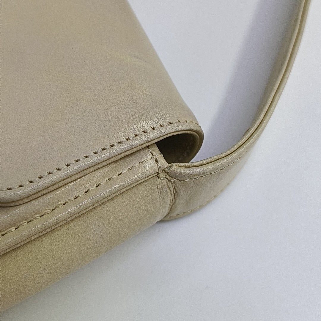 Calfskin Top Handle Bag Beige