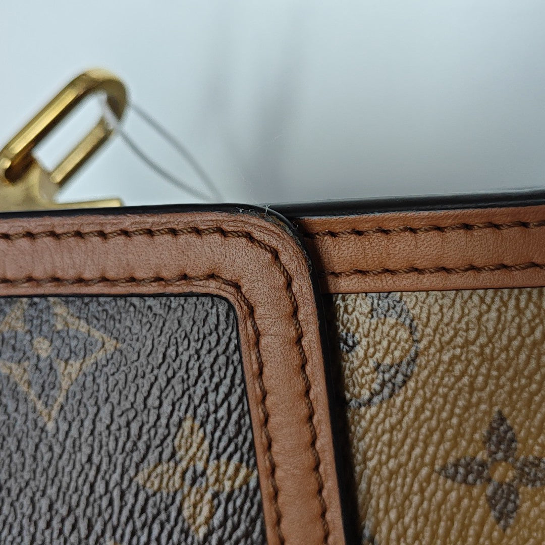 DAUPHINE Mini Monogram Coated Canvas Brown
