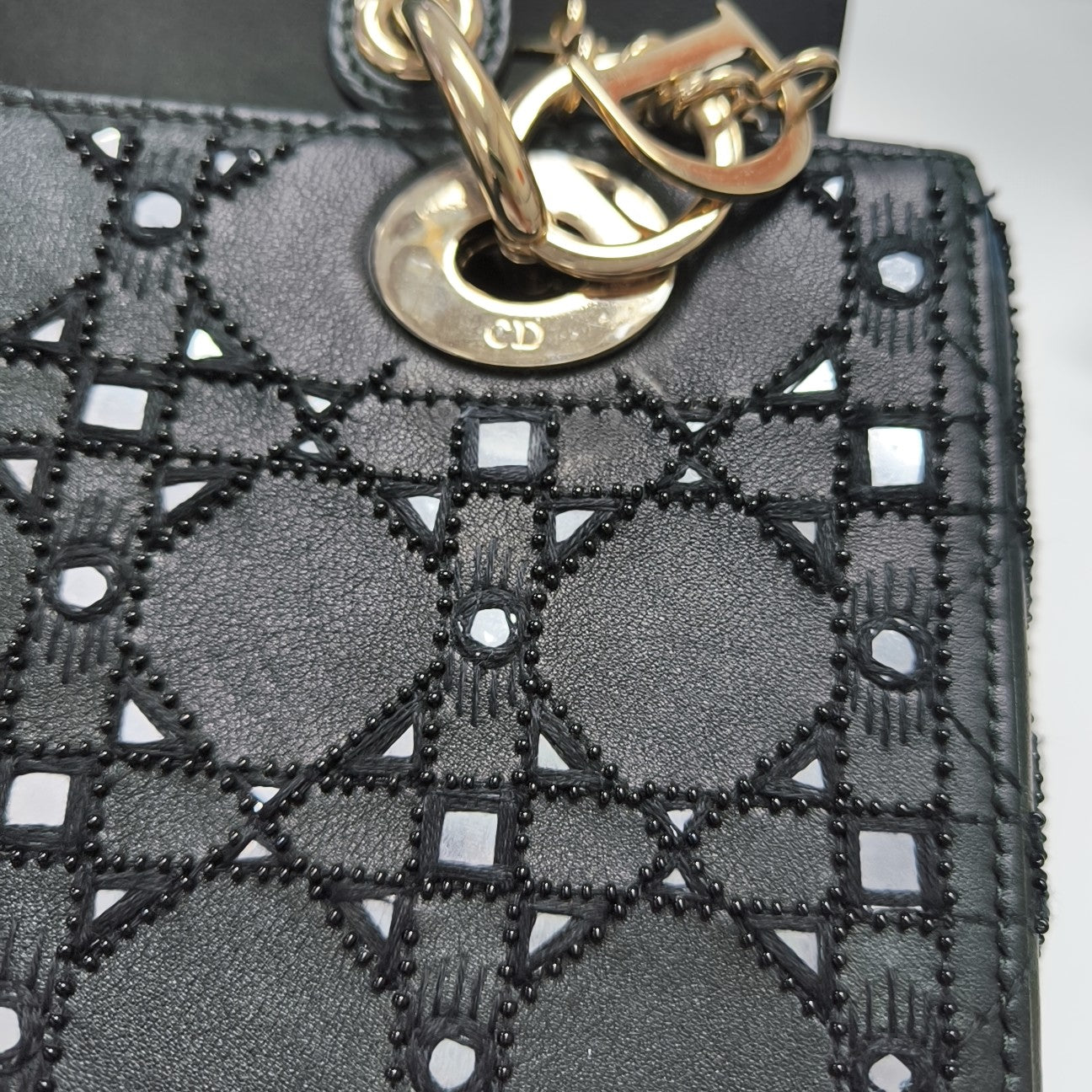 Lady Dior Medium Cannage Lambskin Black
