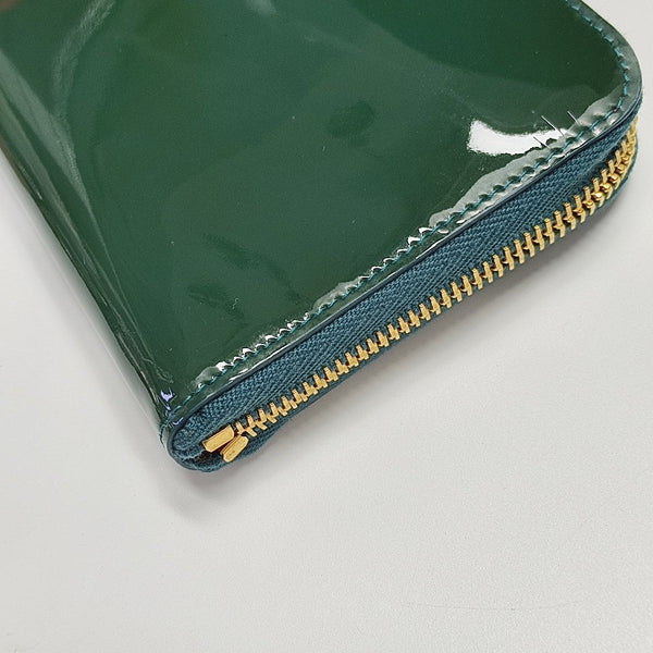 Patent Leather Wallet Green