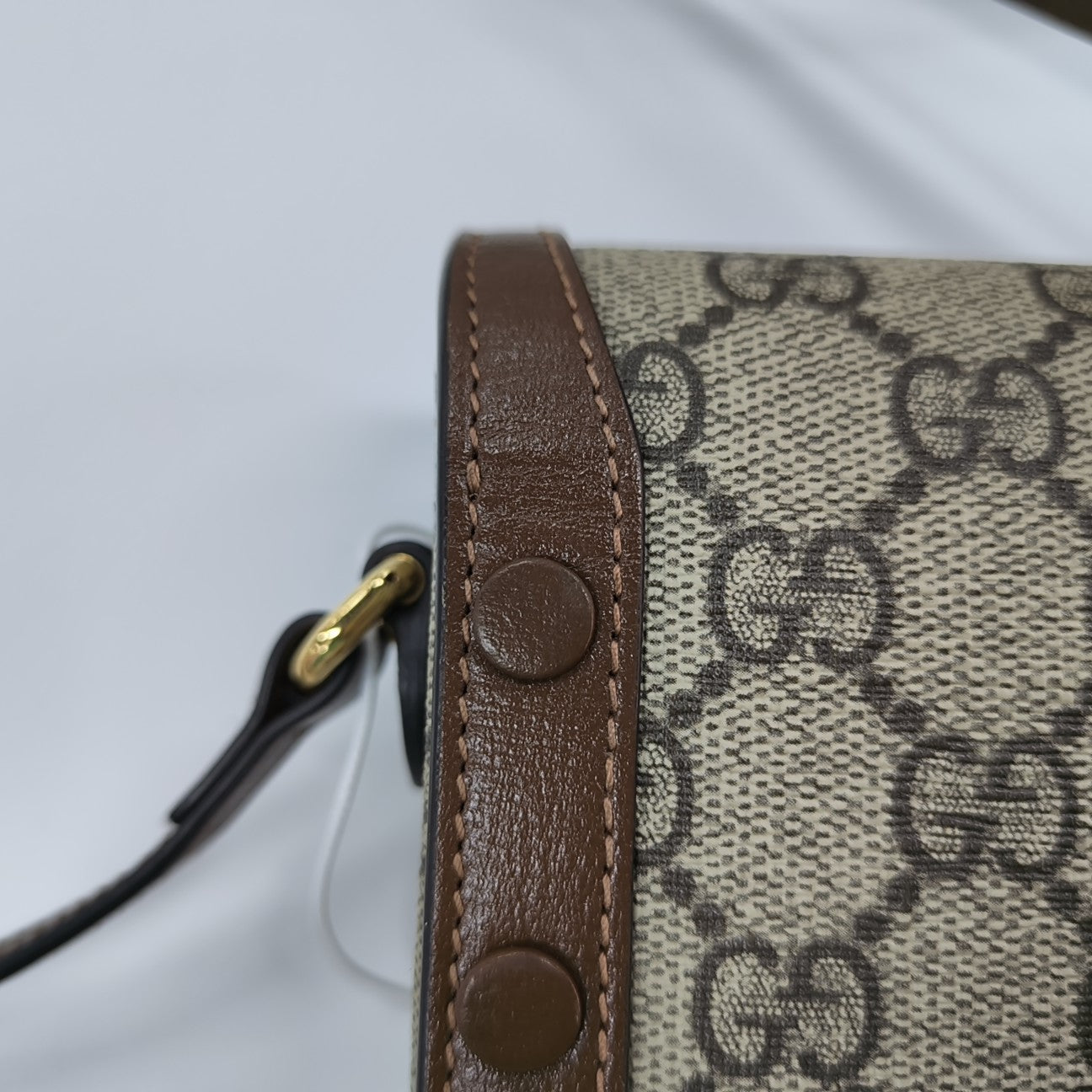 Horsebit 1955 Mini Monogram Coated Canvas Beige