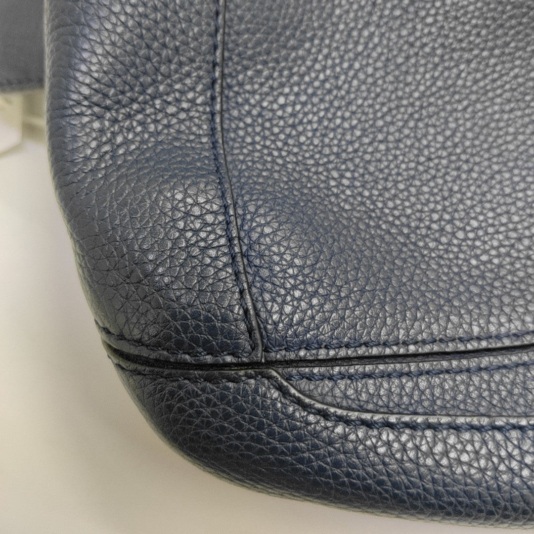 Calfskin Shoulder Bag Blue