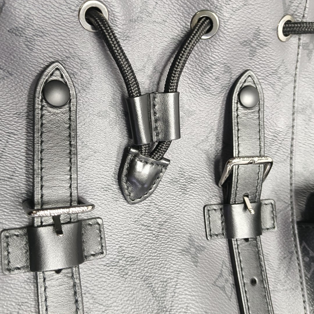 CHRISTOPHER PM Monogram Coated Canvas Gray