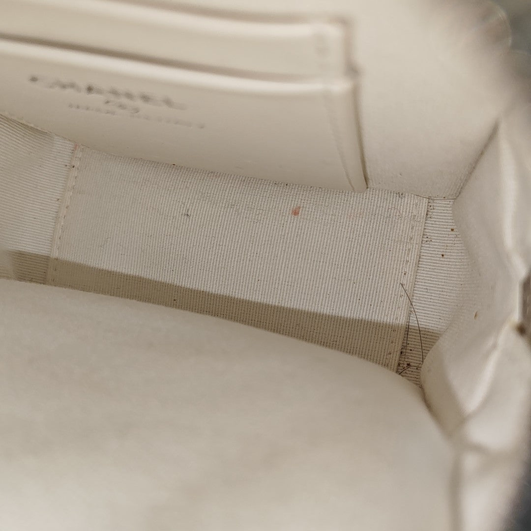 DUMA Mini Quilted Grained Calfskin White