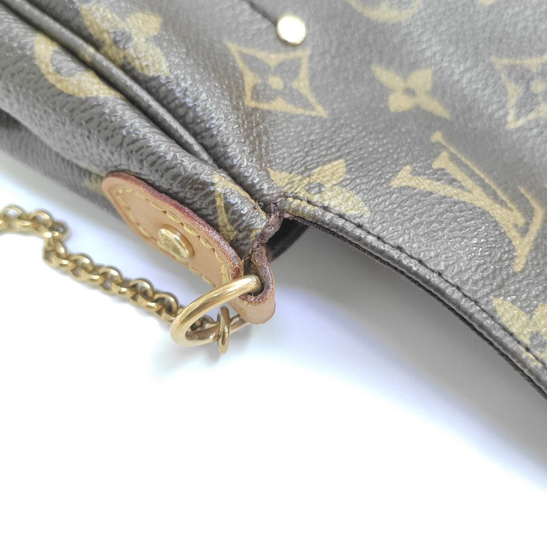 FAVORITE PM Monogram Coated Canvas Brown