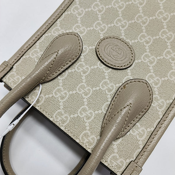 Retro Mini Monogram Coated Canvas Beige