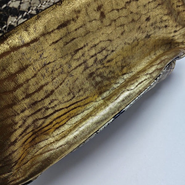 Leather Shoulder Bag Gold