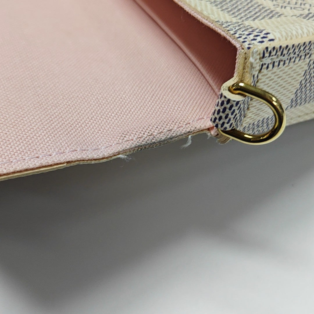 FÉLICIE Damier Azur Coated Canvas White