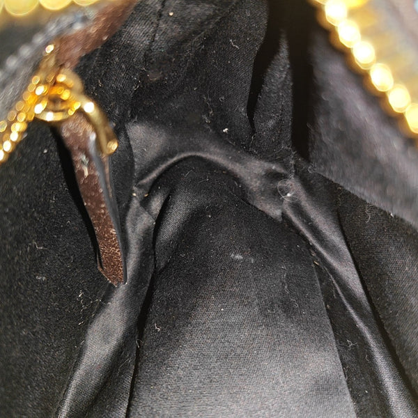 Lambskin Top Handle Bag Brown