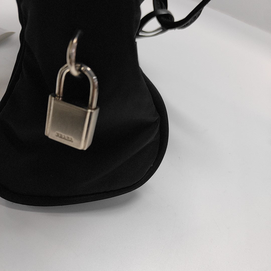 Nylon Top Handle Bag Black
