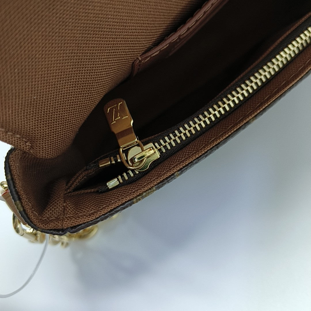 IVY Monogram Coated Canvas Brown