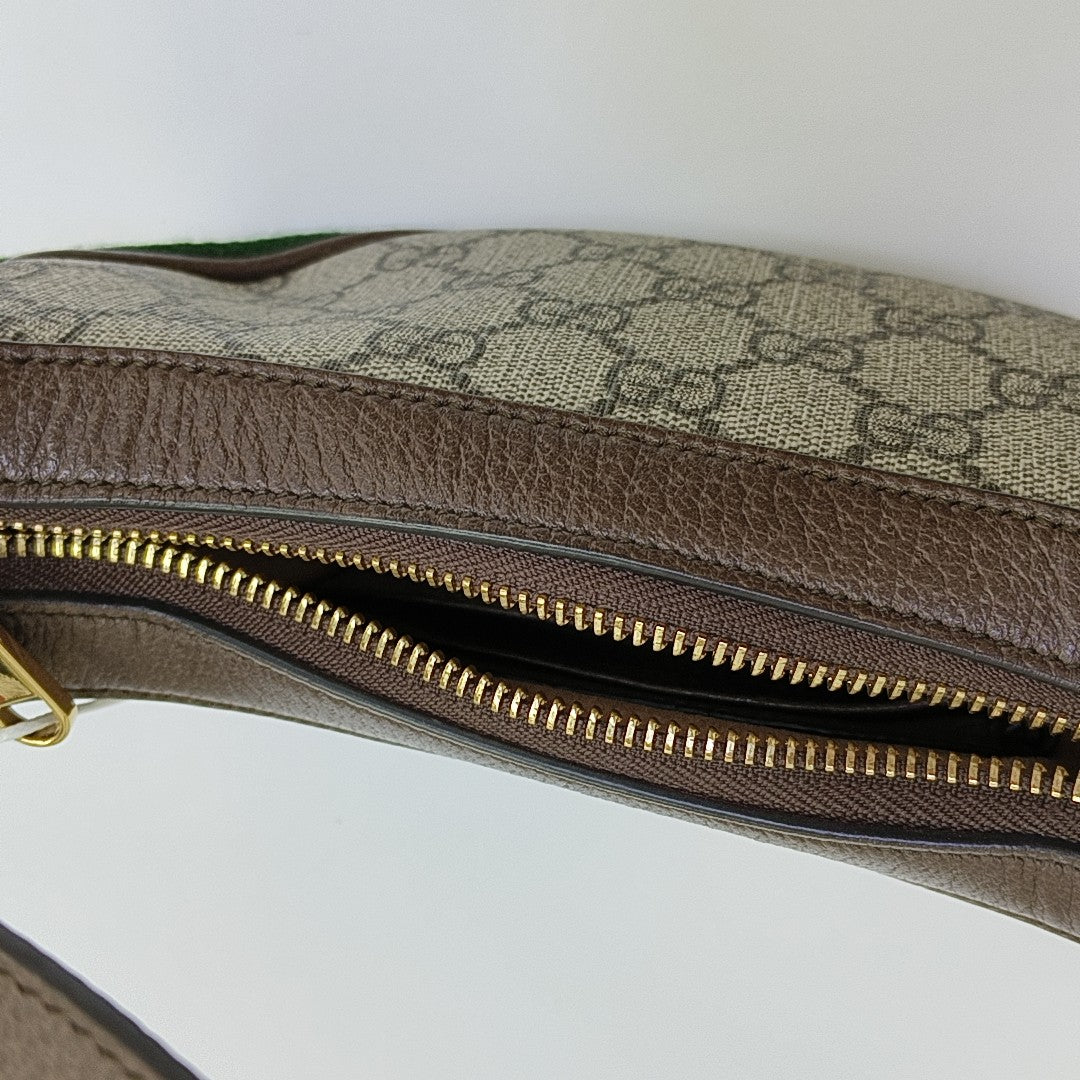 Ophidia Mini Monogram Coated Canvas Beige