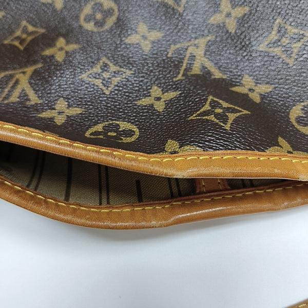 Monogram Coated Canvas Top Handle Bag Brown