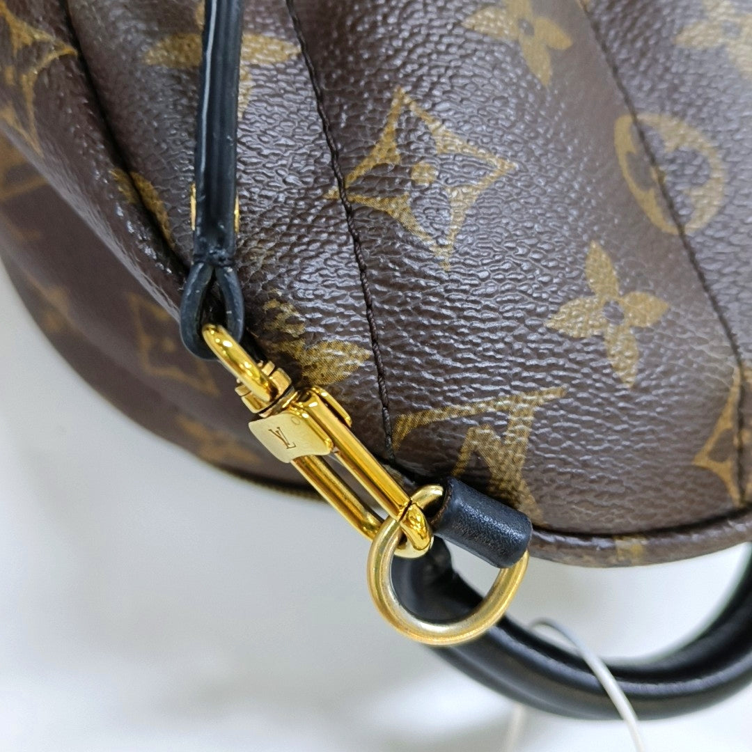 PALM SPRINGS Mini Monogram Coated Canvas Brown
