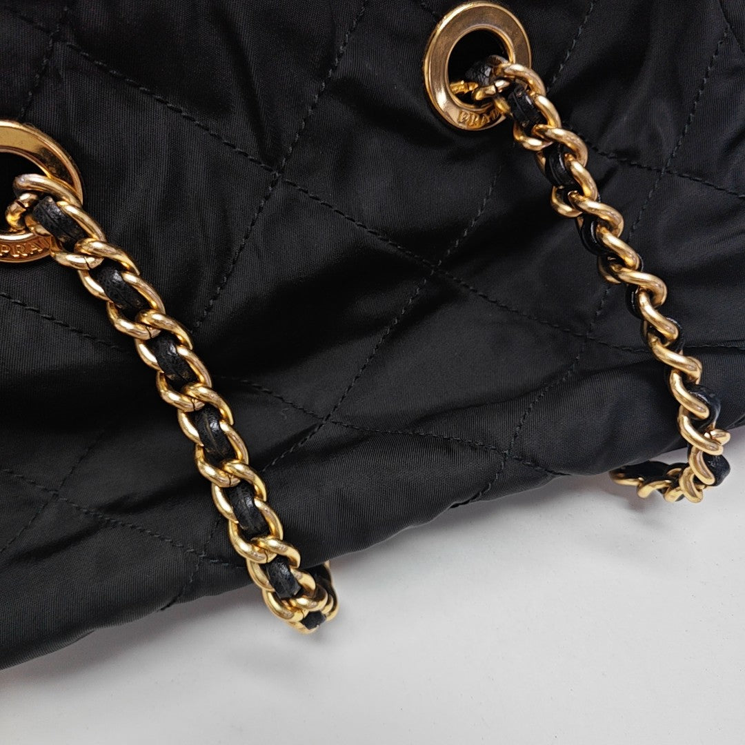 Nylon Quilted Nylon Black