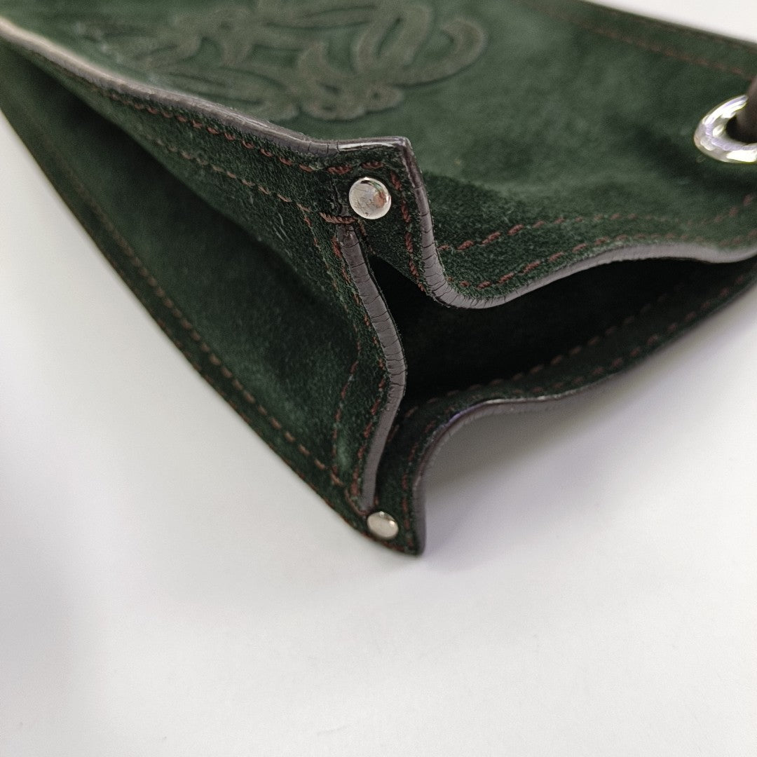 Suede Shoulder Bag Green