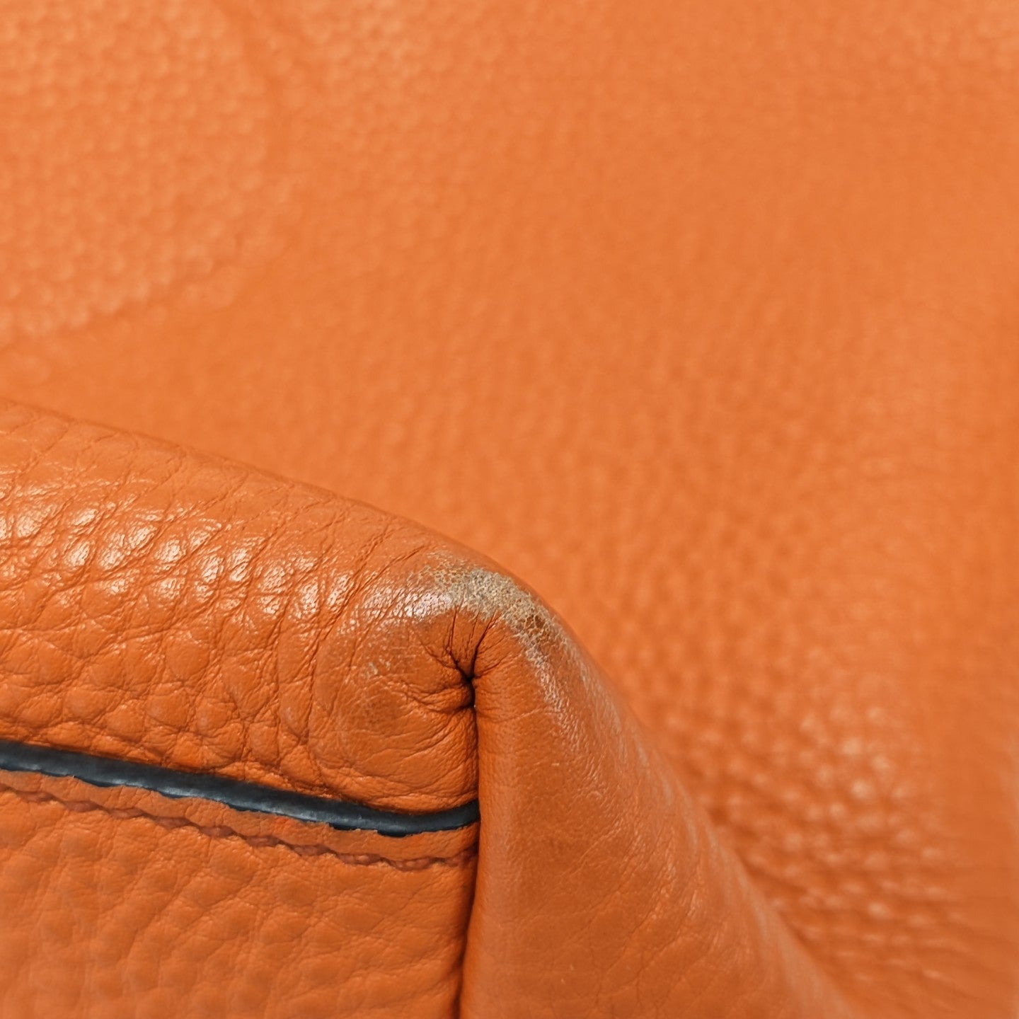 Calfskin Top Handle Bag Orange
