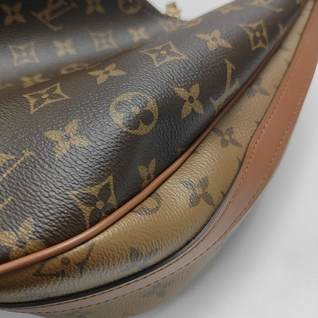 LOOP HOBO Monogram Coated Canvas Brown