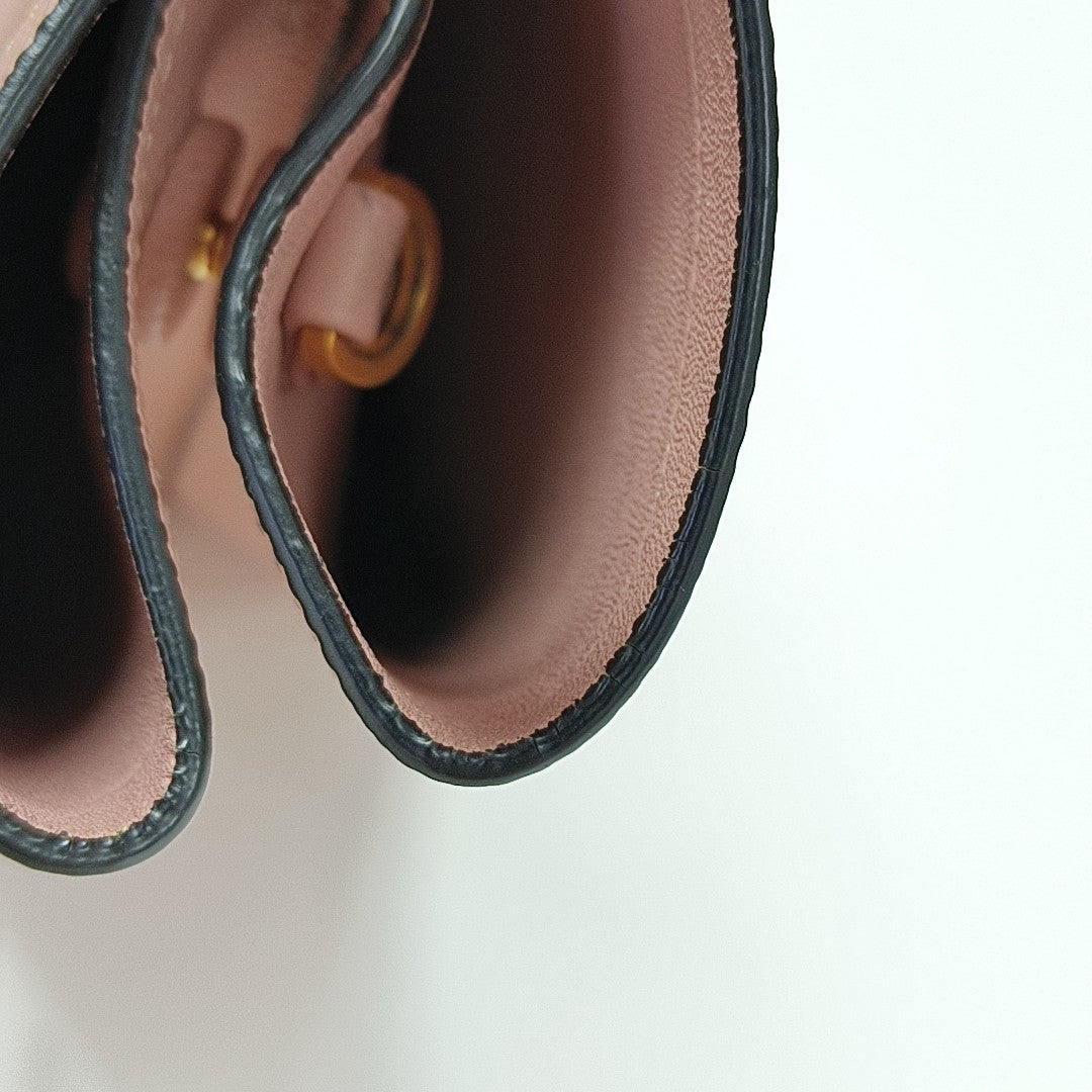 Double Large Saffiano Calfskin Pink