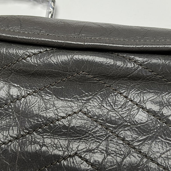 NIKI Small Chevron Calfskin Gray