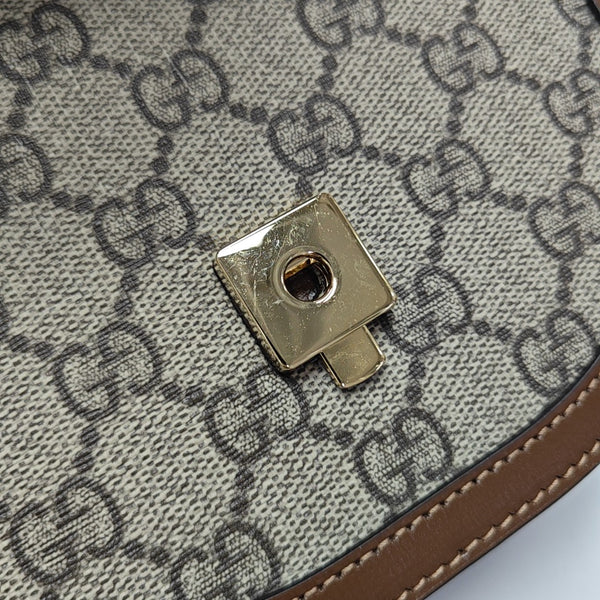 Horsebit 1955 Mini Monogram Coated Canvas Beige