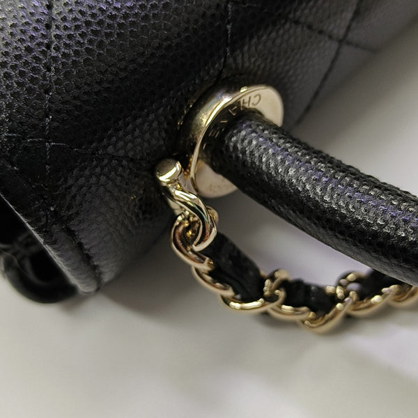 COCO HANDLE Grained Calfskin Black