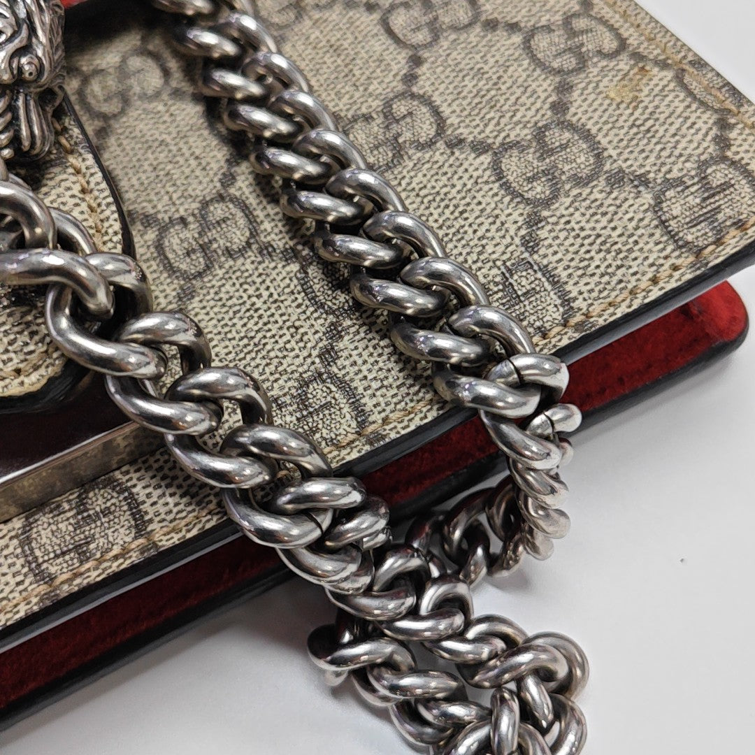 Dionysus Mini Monogram Coated Canvas Beige