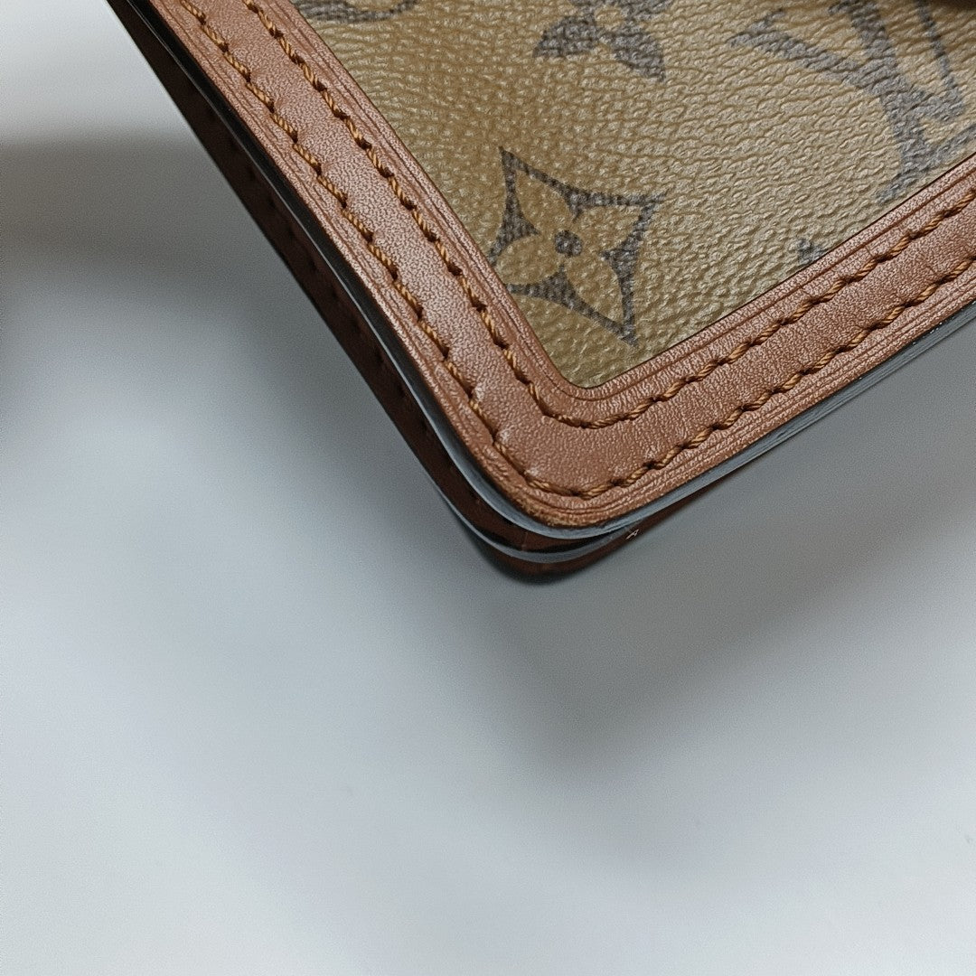 DAUPHINE Mini Monogram Coated Canvas Brown