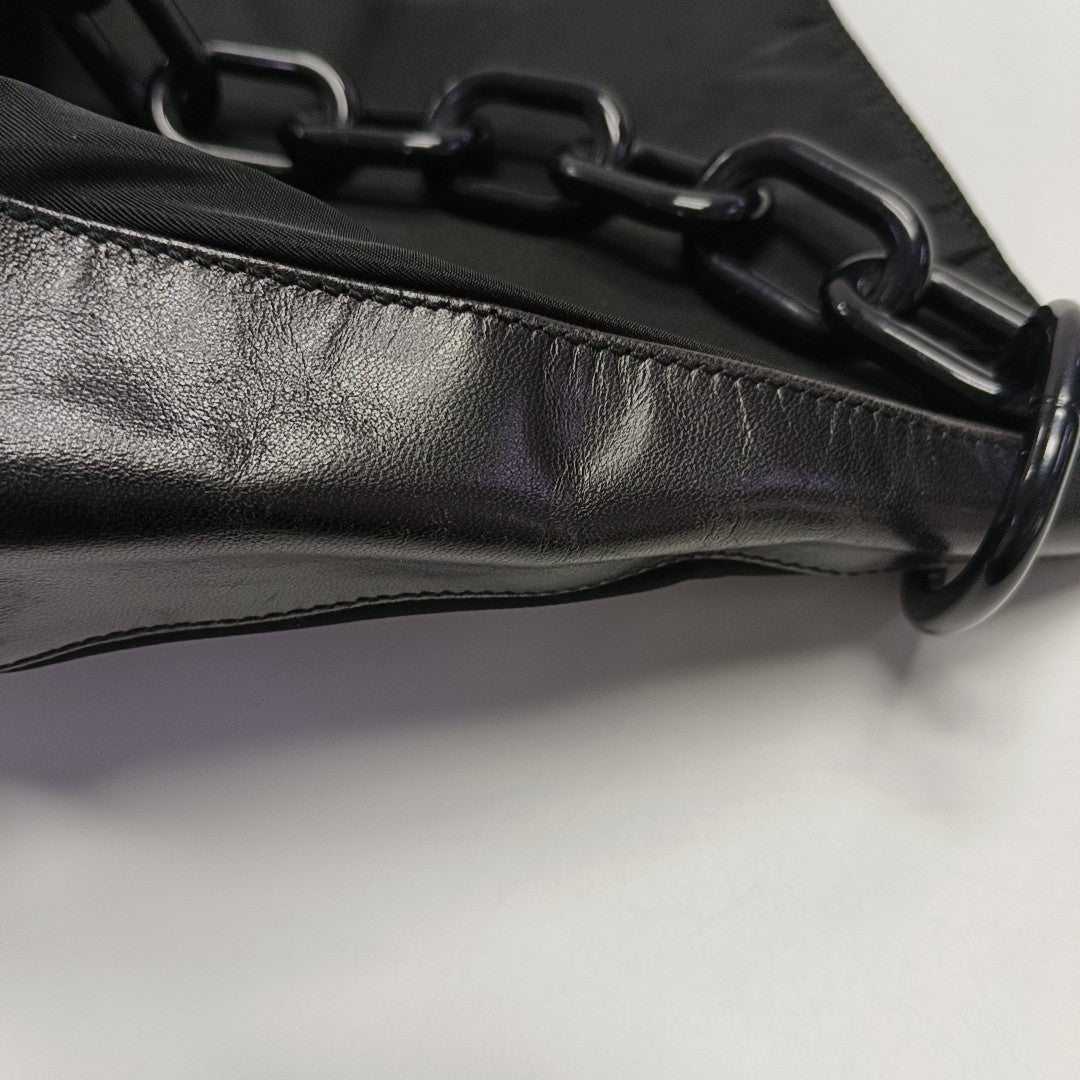 Nylon Shoulder Bag Black