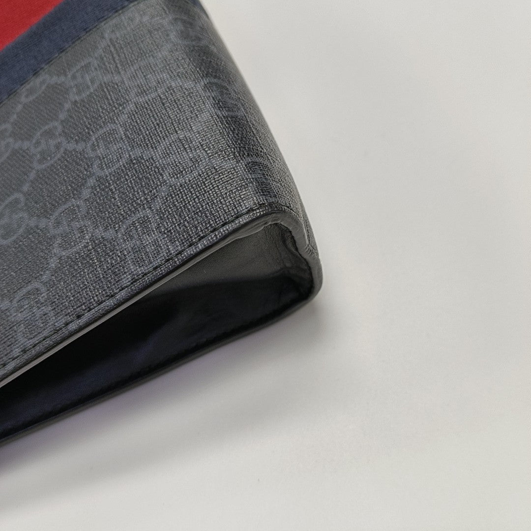 GG Supreme Monogram Coated Canvas Gray