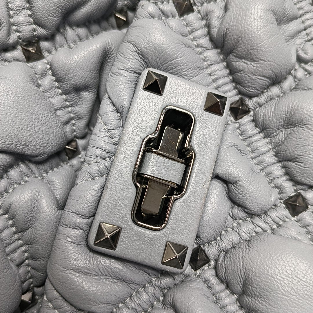 Spikeme Medium Quilted Lambskin Blue