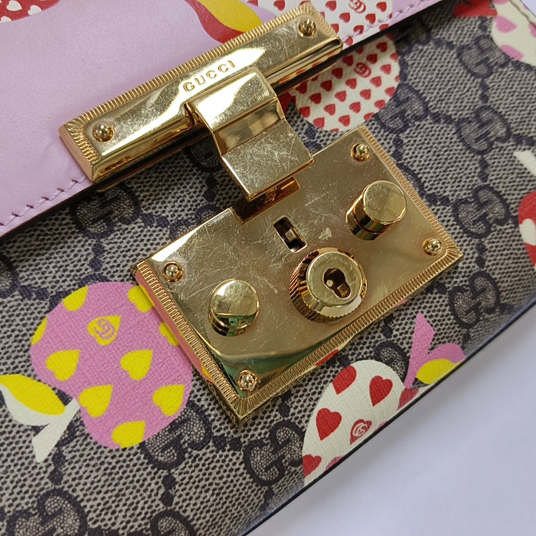 Authenticated pre-owned  Padlock Small Monogram Coated Canvas Multicolor - Shoulder Bag at Looply