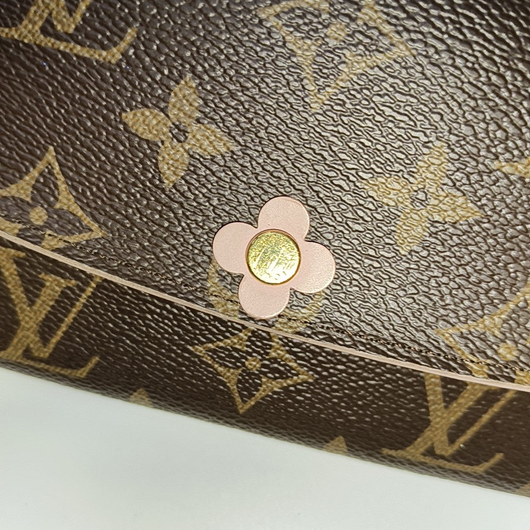 EMILIE Monogram Coated Canvas Brown Wallet