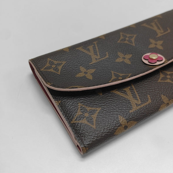EMILIE Monogram Coated Canvas Brown Wallet
