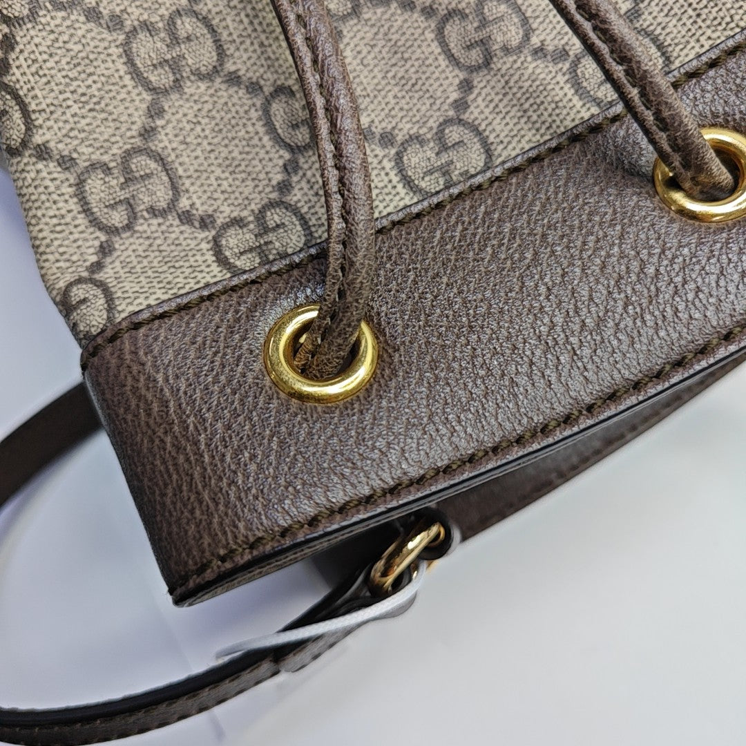 Ophidia Mini Monogram Coated Canvas Beige
