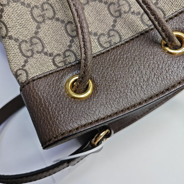 Ophidia Mini Monogram Coated Canvas Beige
