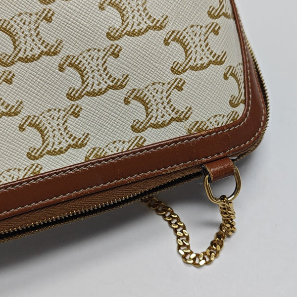 Coated Canvas Shoulder Bag White