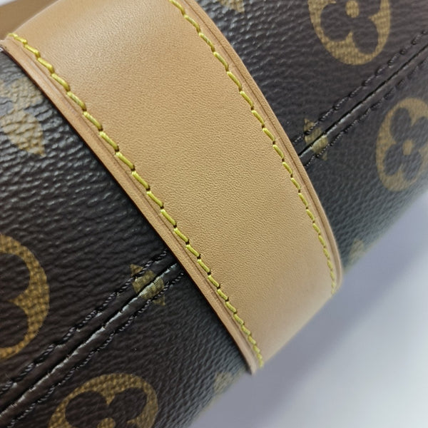 Pochette Mia Monogram Coated Canvas Brown