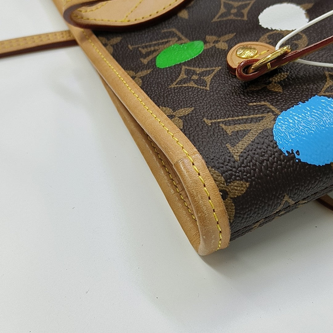 NEVERFULL MM Monogram Coated Canvas Brown