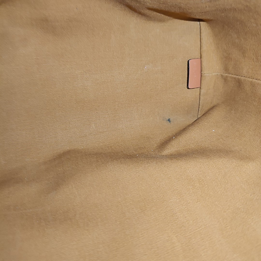Coated Canvas Tote Bag Brown