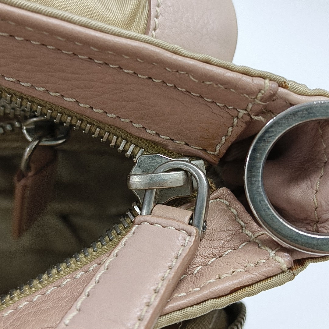 Nylon Shoulder Bag Beige
