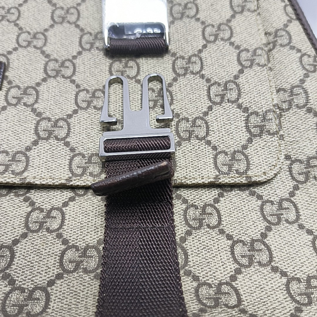 Monogram Coated Canvas Shoulder Bag Black