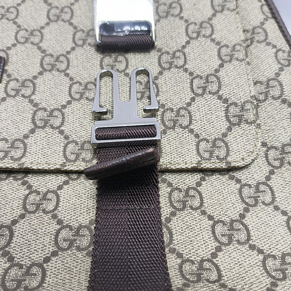 Monogram Coated Canvas Shoulder Bag Black