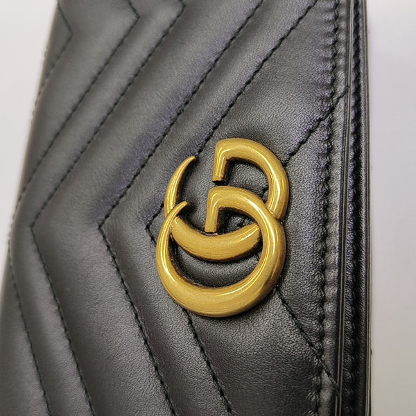 GG Marmont Super Mini Quilted Calfskin Black