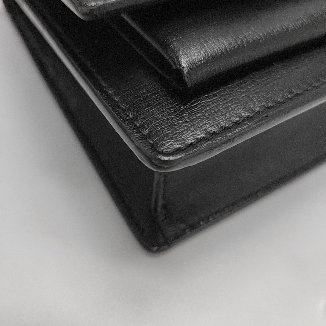 SUNSET Small Calfskin Black