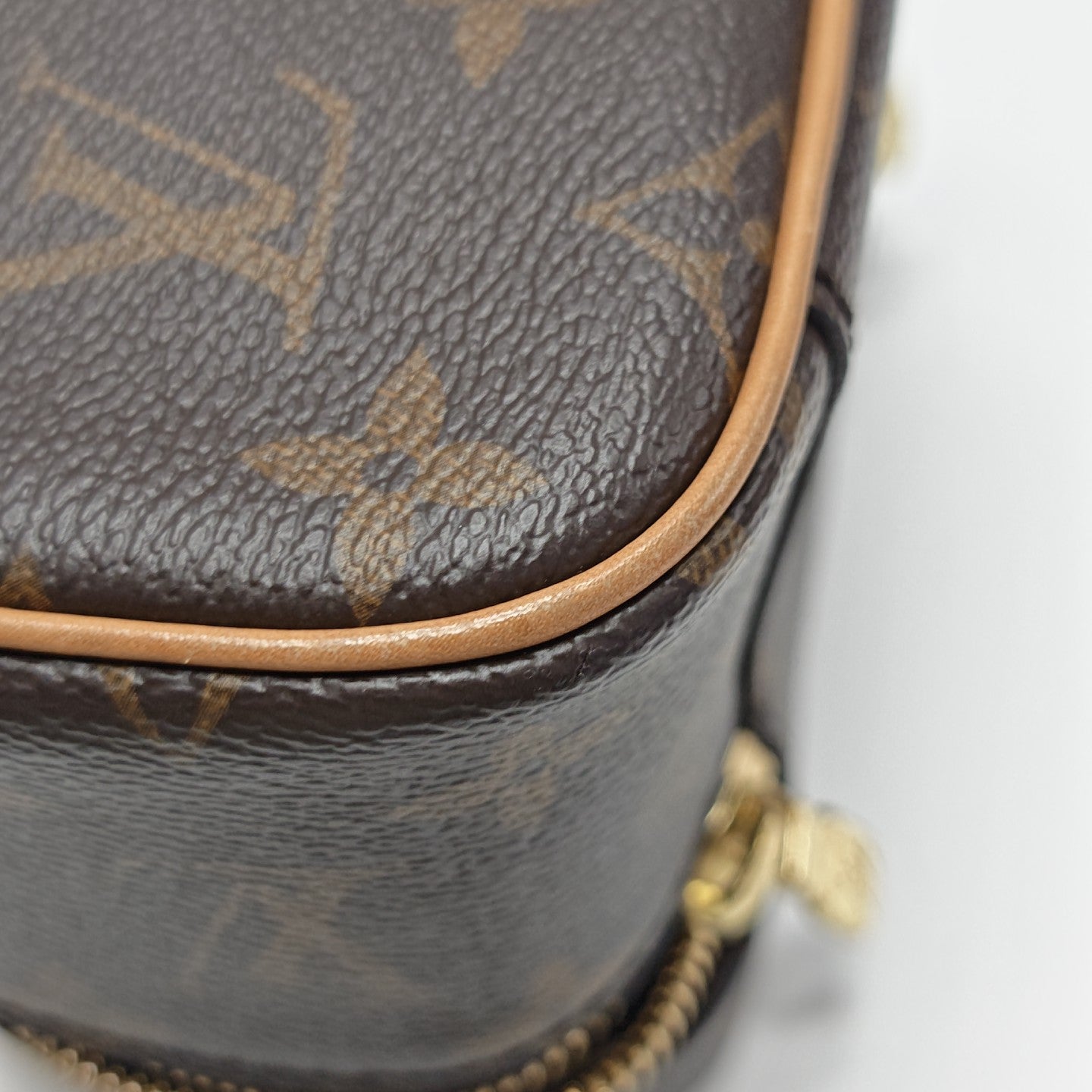 NICE Super Mini Monogram Coated Canvas Brown