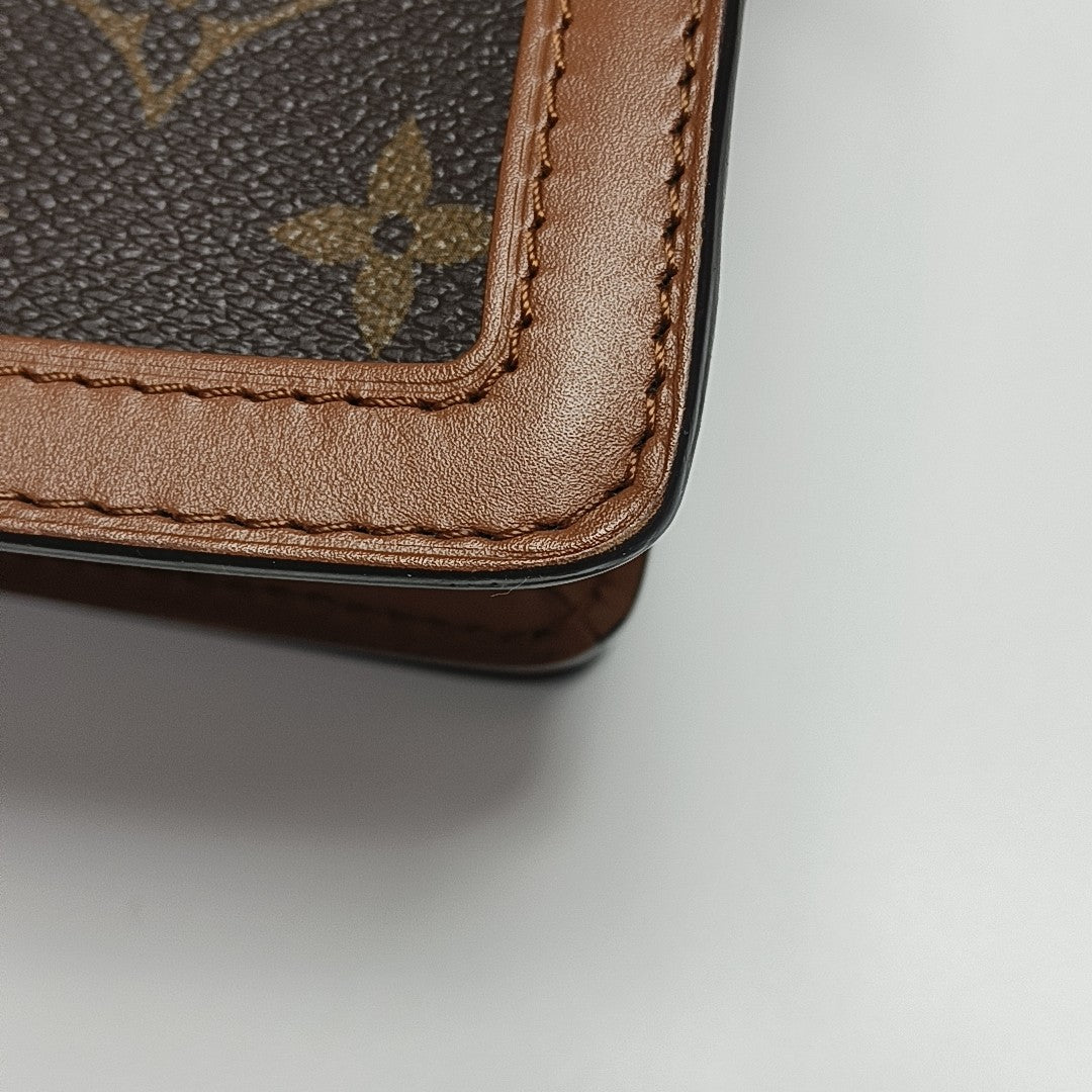 DAUPHINE MM Monogram Coated Canvas Brown