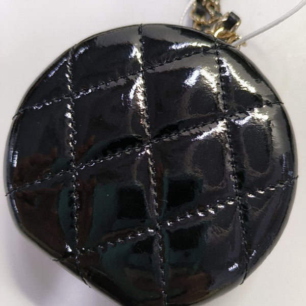 Quilted Patent Lambskin Black