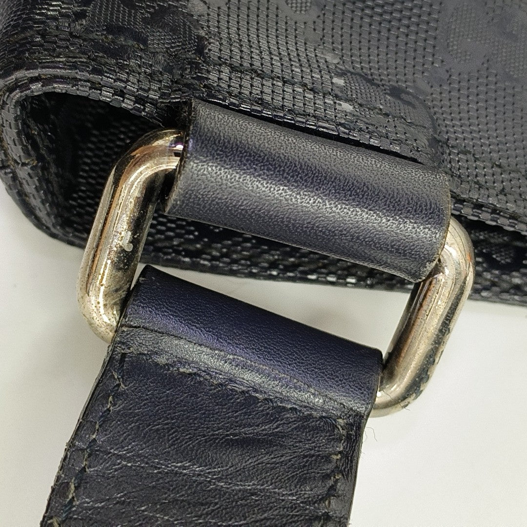 Monogram Coated Canvas Shoulder Bag Blue