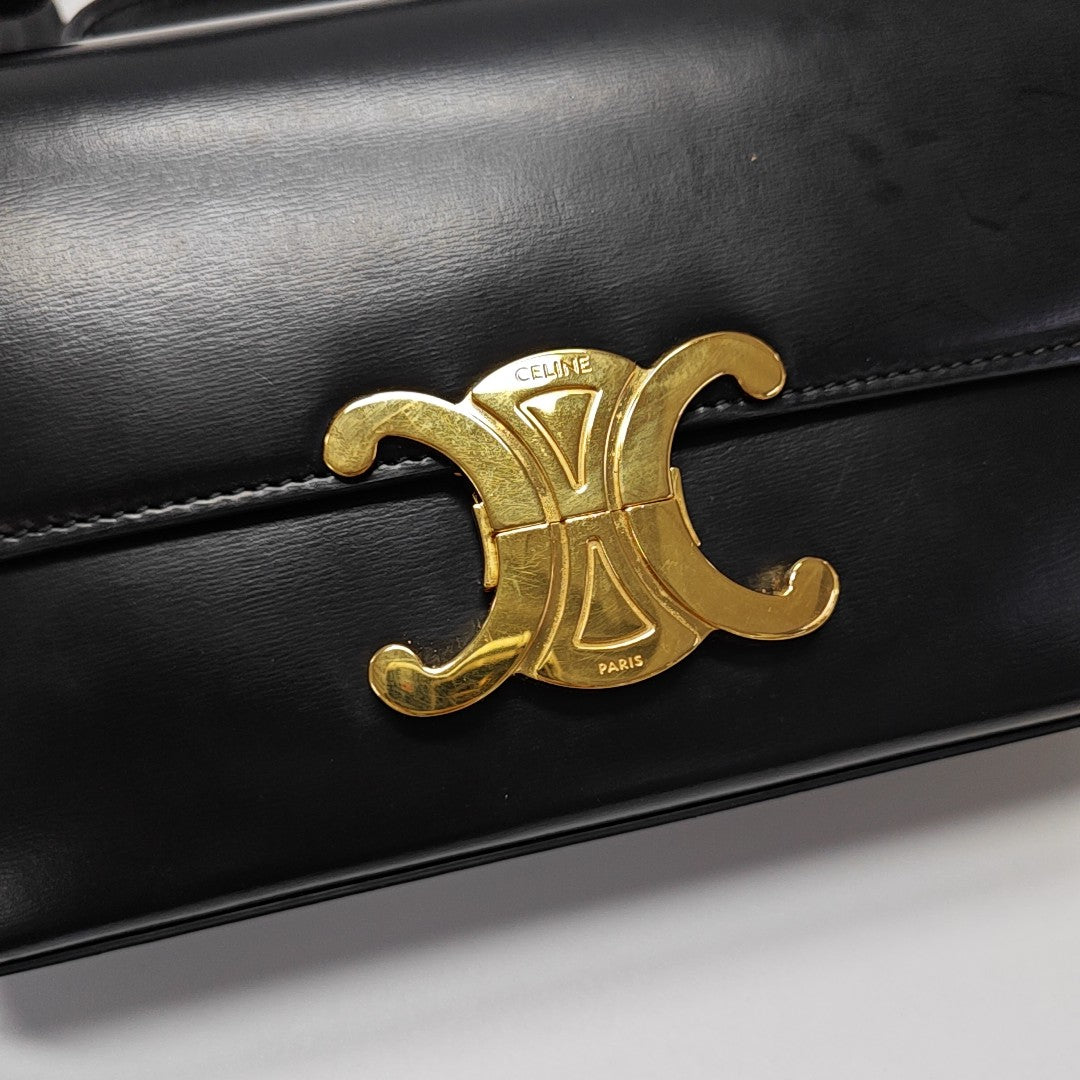 TRIOMPHE Small Calfskin Black